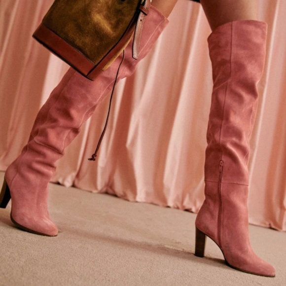 Sezane Shoes - Sezane Anaelle Boots Size 8 blush suede
